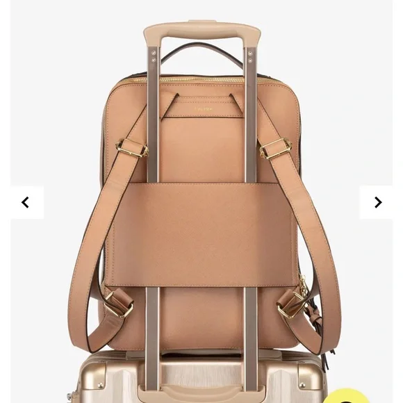 Calpak Kaya Laptop Backpack in Caramel - Picture 14 of 14